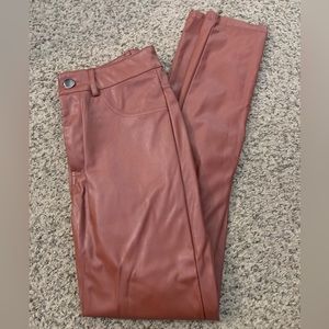 Faux leather pants